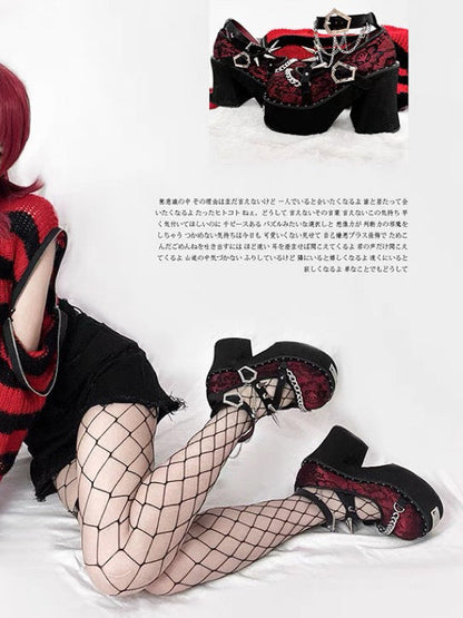 ♡ Dark Rose Witch ♡ - Dolly Platform Shoes