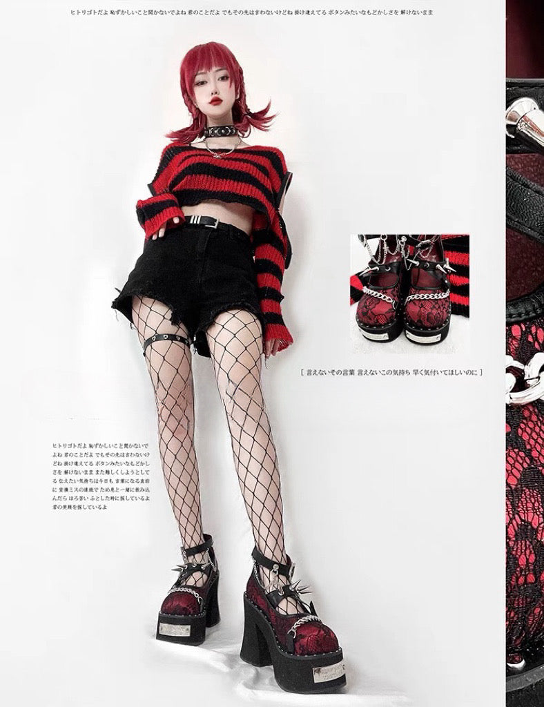 ♡ Dark Rose Witch ♡ - Dolly Platform Shoes