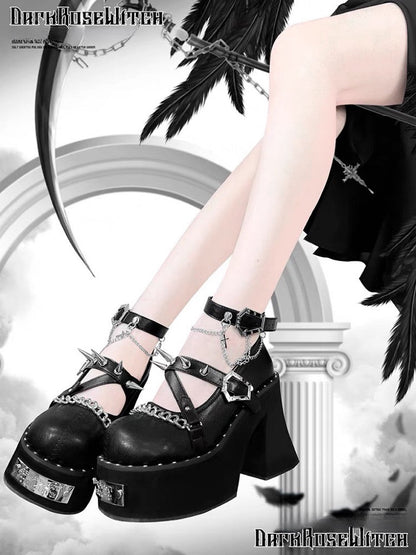 ♡ Dark Rose Witch ♡ - Dolly Platform Shoes