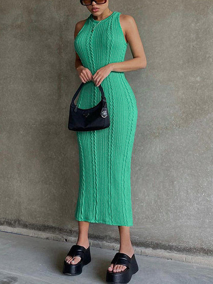 Cable Knit Bodycon Midi Dress