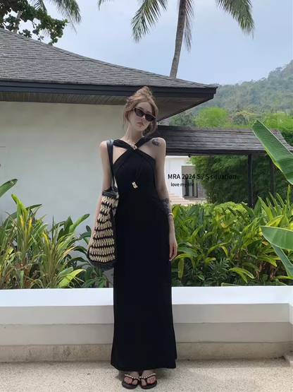 Retro Black Long Dress HOT1532