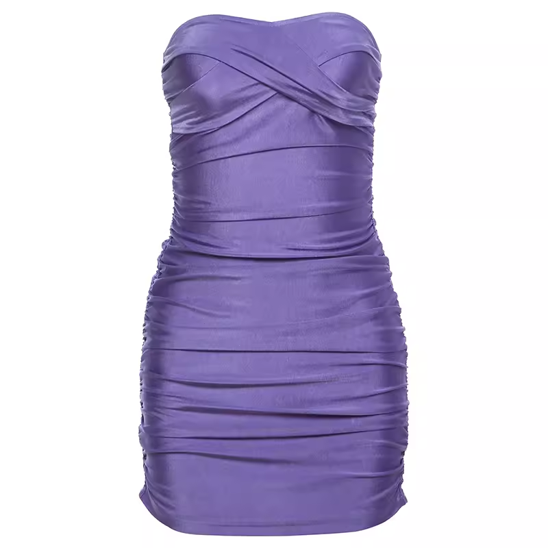 Purple Strapless Homecoming Dress  HOT1333