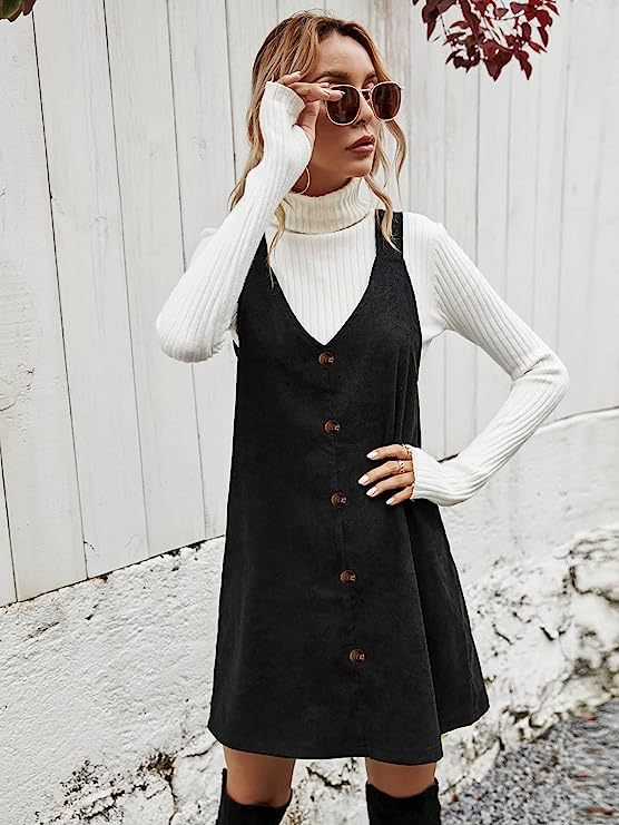 binfenxie-shop grunge outfits Women's Elegant Corduroy Strap Dress Sexy Commuter Sweet Style Autumn and Winter New