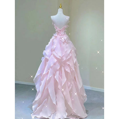 binfenxie fruitful fashion dress to impress Evening Dress for Women New Banquet Elegant Host Light Luxury Niche Can Wear at Ordinary Times