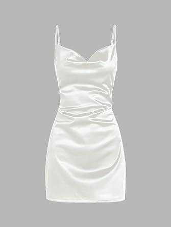 binfenxie-shop homecoming dresses Strap Satin Backless Strap Dress Summer Sexy Elegant Socialite Style Strap