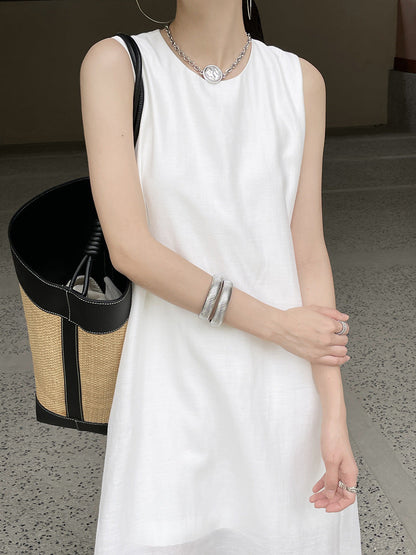 New Summer 57% Tencel Splicing Cool ROW Style Double Dress Women