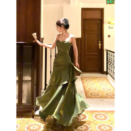 binfenxie-shop alien invasion dress to impress Ceremony Dress Light Luxury Niche High-End Sling Dress High-Grade Dress