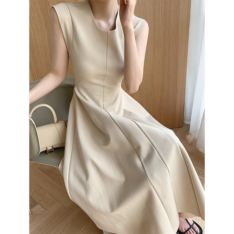 binfenxie-shop drama dress to impress New French Hepburn Style Waist Slimming Dress Design Feeling Light Mature Style Dress Female Summer