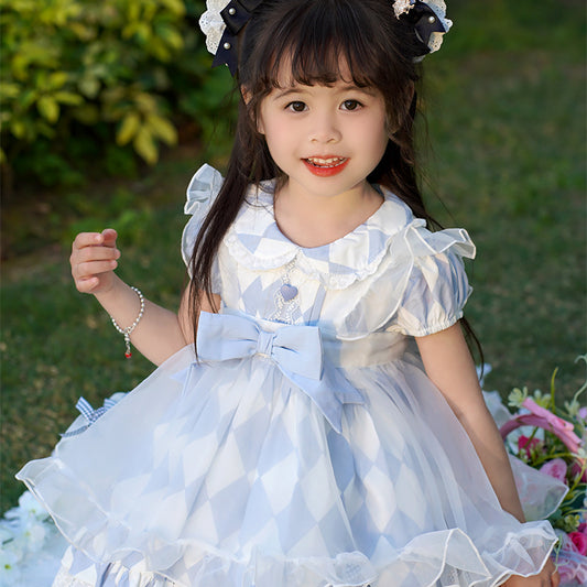 Children's Clothing  Summer Short Sleeve Girl Dress Children Princess Dress Girl Lolita Skirt Lolita Children Shirt