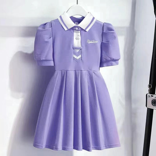 Children's Dress  New Fashion Girls Skirt Classic Style Sweet Pleated Skirt Princess Dress Children's Clothing