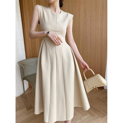 binfenxie-shop drama dress to impress New French Hepburn Style Waist Slimming Dress Design Feeling Light Mature Style Dress Female Summer