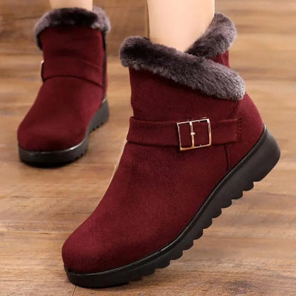 Winter Warm Women Boots Thick Plush Snow Boots Women Zipper Comfortable Outdoor Ankle Boots Casual Cotton Shoes Botas De Mujer