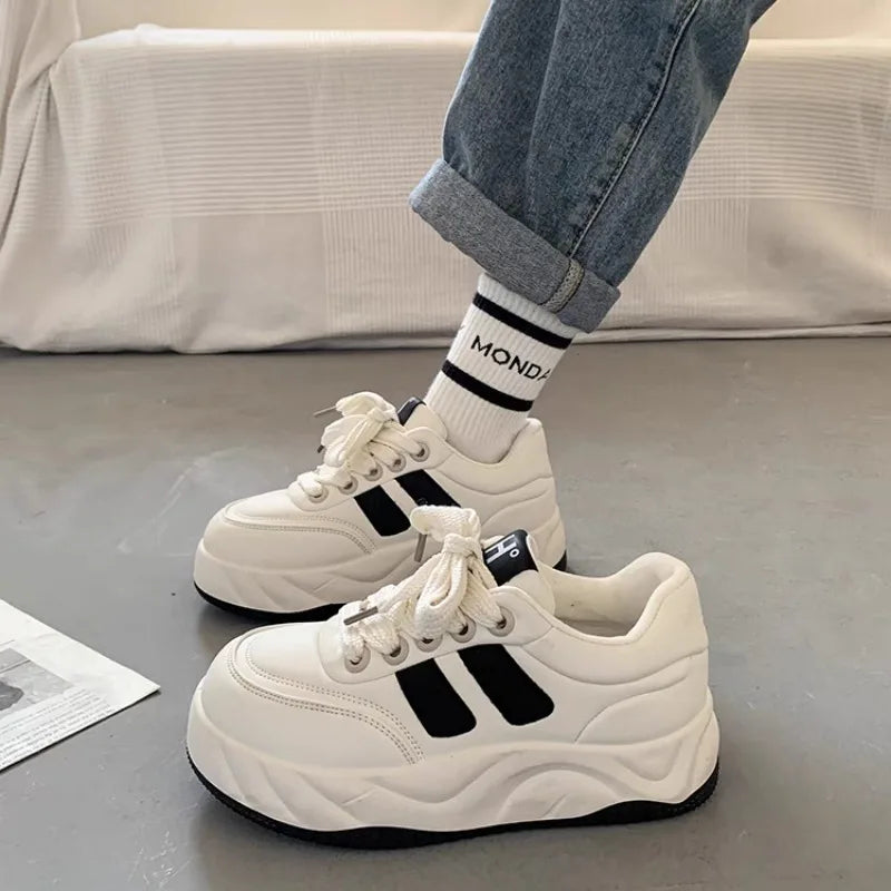 binfenxie  -  Spring Summer 2025 Platform Sports Shoes Women Tennis Female Sneakers Casual Korean Fashion Vulcanize Skateboard Footwear