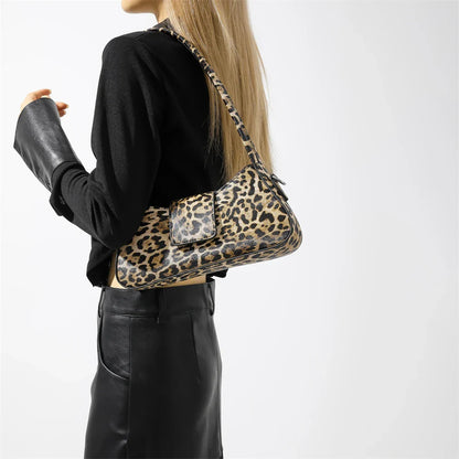 binfenxie  Leopard Prints Underarm Shoulder Bags For Women French Style Mini Crossbody Phone Bag 2024 Latest Luxury Designer Handbags