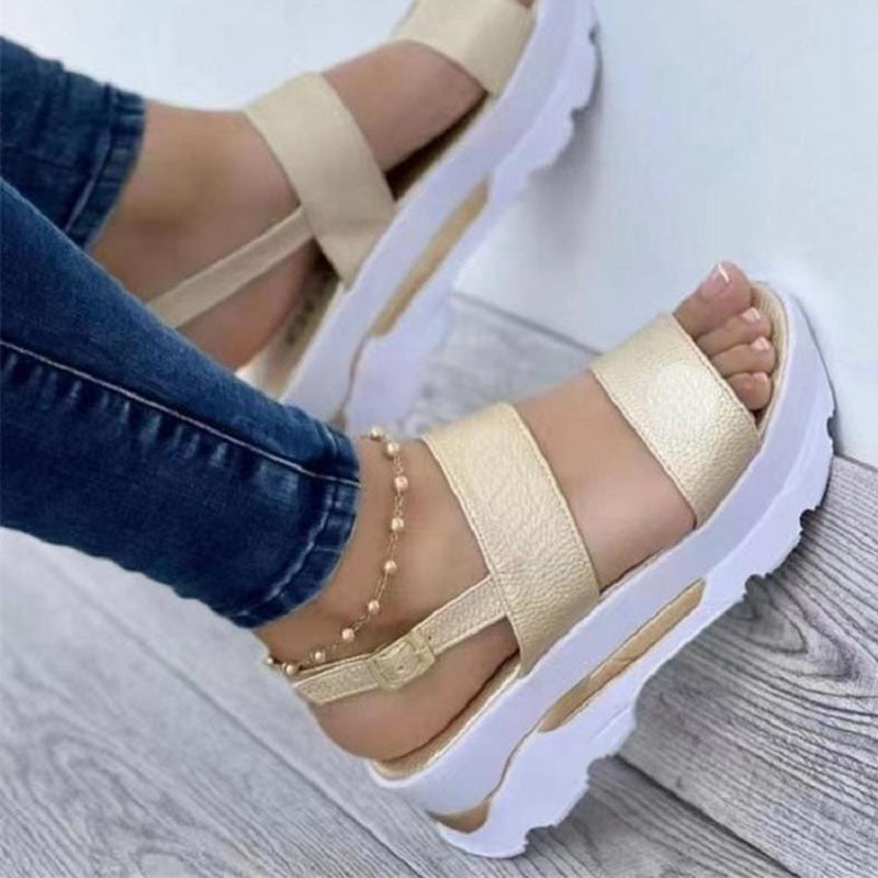 Fashion Wedge Female Platform Buckle Strap Street Summer Outdoor Shoes Punk Beach Wedges Women Sandals Sandalias De Mujer