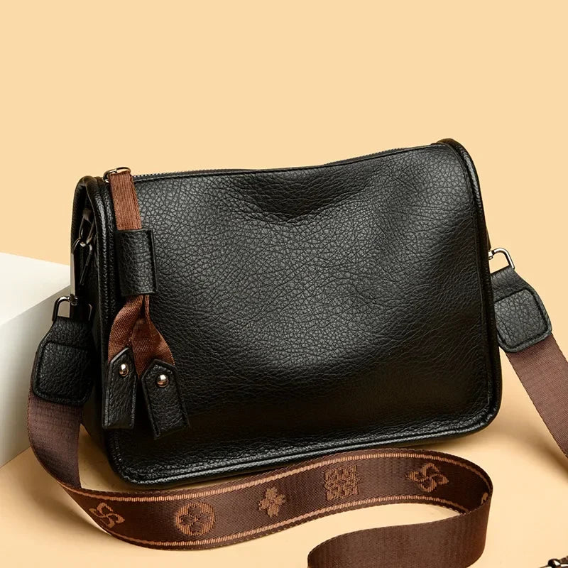 binfenxie High Quality Genuine Leather Women Tote Bag Luxury Soft Cowhide Ladies Shoulder Crossbody Bags 2024 Fashion Female Messenger Sac