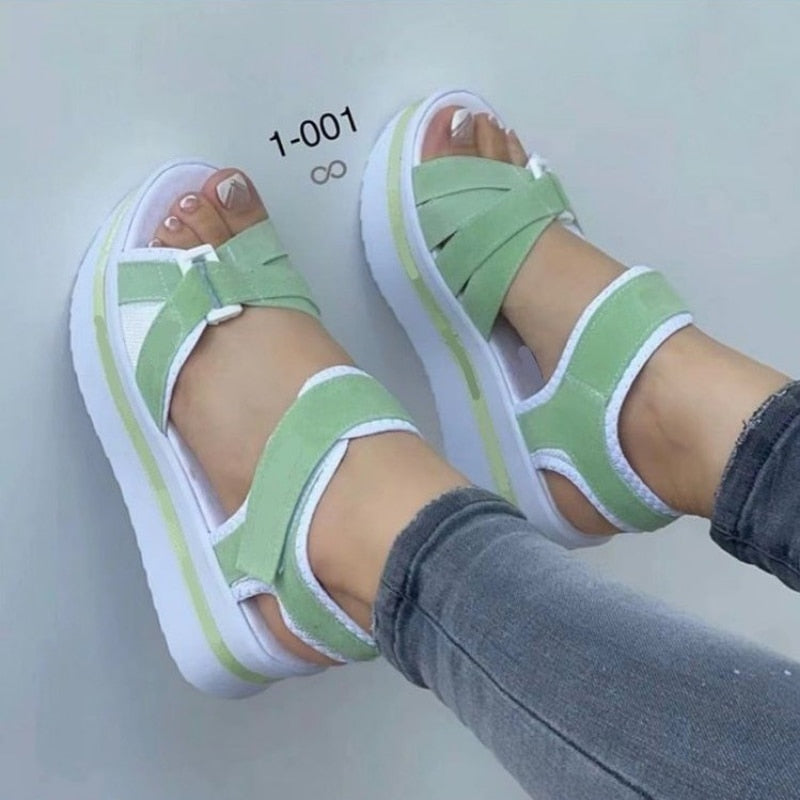 Women Sandals Casual Wedges Sandalias Mujer  Summer Shoes Women Heels Sandals Platform Peep Toe Wedges Chaussure Femme