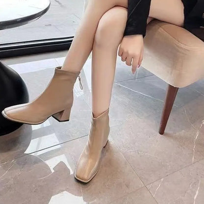 Footwear Tassel Booties Elegant with Medium Heels Women's Ankle Boots White Short Shoes for Woman Rhinestone Autumn Trend