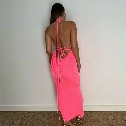 Silvana Draped Back Maxi Dress