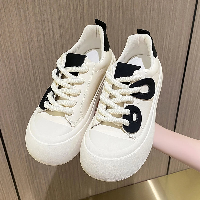 binfenxie  -  New Autumn Versatile Sports Shoes for Women Korean Fashion Casual Student White Shoes Platform Low-top Casual Ladies Shoes