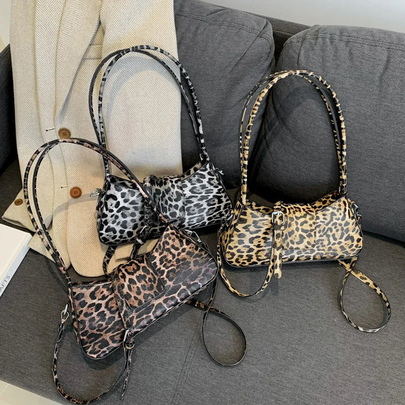 binfenxie  Leopard Prints Underarm Shoulder Bags For Women French Style Mini Crossbody Phone Bag 2024 Latest Luxury Designer Handbags