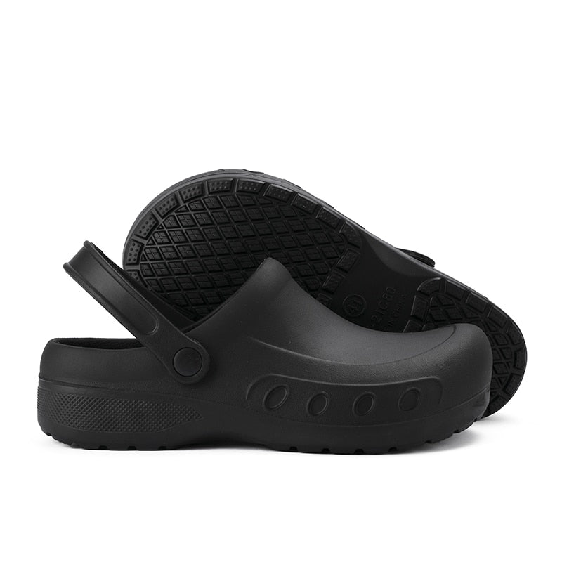 Men Chef Clogs Men Kitchen Shoes EVA Injection Shoes Anti-slip Outsole Comfortable Garden Clogs Waterproof Sandal Big Size 36-49