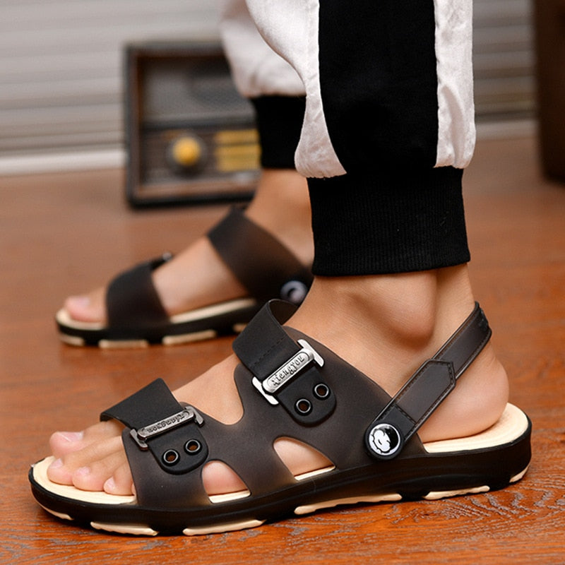 Gladiator sandals open-toe platform outdoor beach sandals Roman shoes anti-skid summer casual shoes New men's sandals