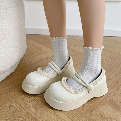 Mary Janes shoes new platform shoes retro Mary Jane shoes Japanese sweet JK uniform shoes college girls high heels women's shoes