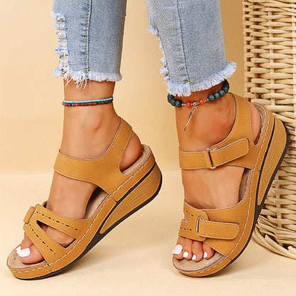 Wedge Heeled Sandals Women Summer  Casual Open Toe Platform Gladiator Sandals Woman Plus Size 43 Non Slip Beach Shoes Mujer