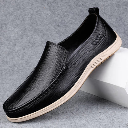 Genuine Leather Men Casual Shoes Luxury Brand Mens Loafers Moccasins Breathable Slip on Italian Cow Leather Shoes  New