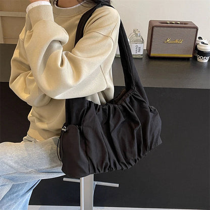 binfenxie Fashion Nylon Pleated Women's Crossbody Bag New Casual Trend Versatile Large Capacity Tote Women's Shoulder Bag