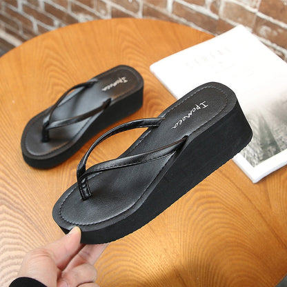 Summer Women Slippers Summer Wedge Flip-Flops Women's Beach Slippers EVA Thick Bottom Fashion Clip-on Casual Home Slipper