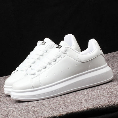 Shiny patent leather small white shoes women's couple models air cushion women's skateboard shoes sneakers women