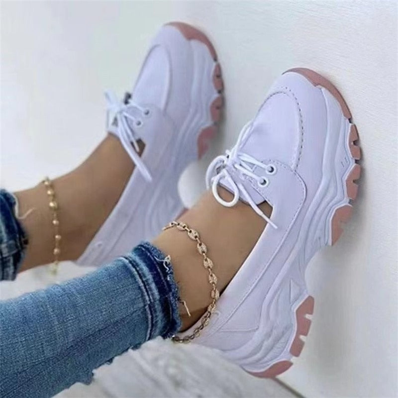 Women Sneakers Platform Casual Breathable Sport Design Vulcanized Shoes Fashion Tennis Female Footwear