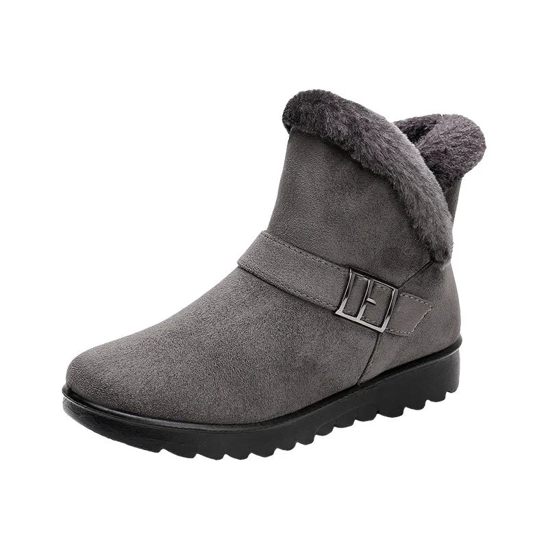 Winter Warm Women Boots Thick Plush Snow Boots Women Zipper Comfortable Outdoor Ankle Boots Casual Cotton Shoes Botas De Mujer