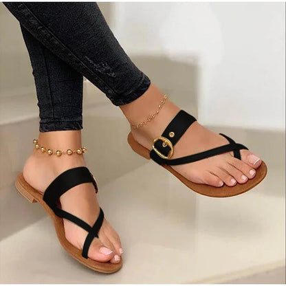 binfenxie Fashion Slippers For Women Clip Toe Summer Buckle Sandals Casual Ladies Beach Shoes Woman Flip Flops Female 2024 Square Heels