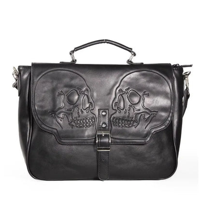 binfenxie High-capacity Vintage Gothic Skull Shoulder Bag 2024 Women Punk Fashion Handbags Streetwear Grunge Crossbody Bags Y2k Aesthetic