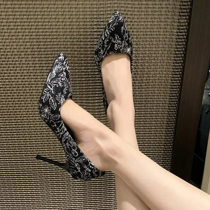 Futurecen  -  Women Colored Pumps High Fashion Office Stiletto Party Female Heels Dress Wedding Big Size 46 Zapatos De Mujer Luxury Shoes