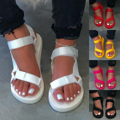 Women Summer Soft Slip Sandals Woman Buckle Strap Foam Sole Durable Sandals Ladies Outdoor Casual Beach Shoes