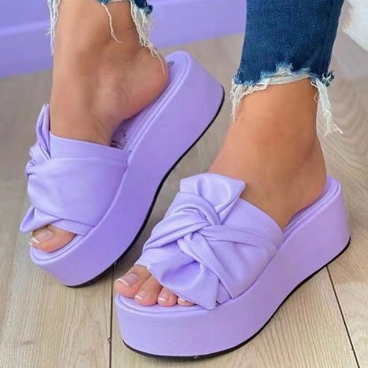 Women Sandals Women Heels Sandals For Summer Shoes Women Platform Sandals Soft Bottom Wedge Sandalias Mujer Summer Slippers Heel