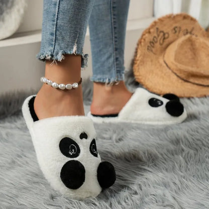 Winter Warm House Slippers Panda Non Slip Fleece Plush Home on Shoes Indoor Outdoor Shoes Winter Shoes Woman Warm