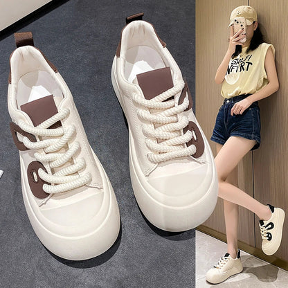 binfenxie  -  New Autumn Versatile Sports Shoes for Women Korean Fashion Casual Student White Shoes Platform Low-top Casual Ladies Shoes