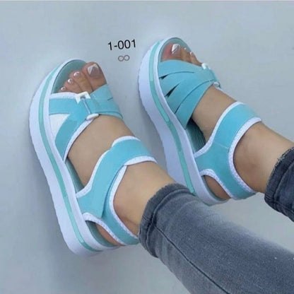 Women Sandals Casual Wedges Sandalias Mujer  Summer Shoes Women Heels Sandals Platform Peep Toe Wedges Chaussure Femme