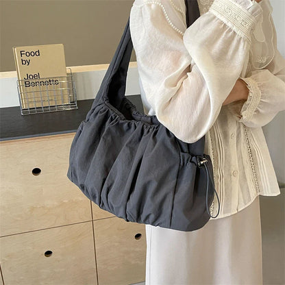 binfenxie Fashion Nylon Pleated Women's Crossbody Bag New Casual Trend Versatile Large Capacity Tote Women's Shoulder Bag