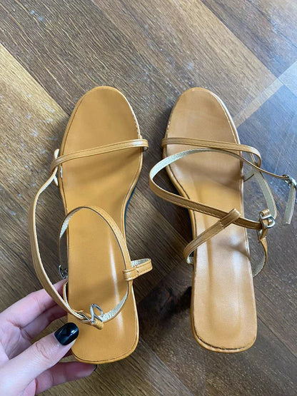 binfenxie 2024 New Summer Ladies Sandals Shoes Fashion Party Dress Ankle Strap Open Toe Thin Heels Women  Female  Pumps