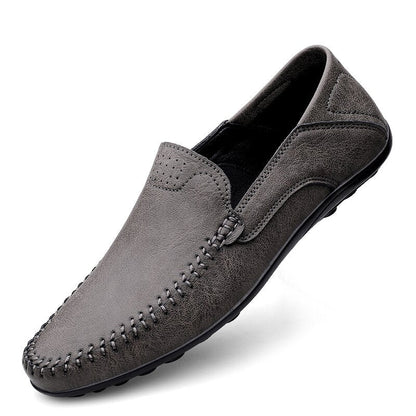 Leather Men Breathable Driving Shoes Luxury Brands Formal Men Loafers Moccasins Italian Male Lazy Shoes Black Plus Size 38-47