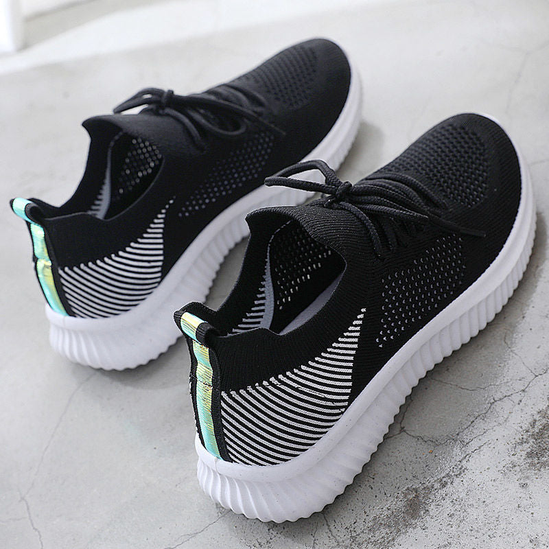 Woman Vulcanized Sneakers Women's Shoes Spring White Breathable Sports Mesh Versatile Summer Flats Hollow Walking No-slip New