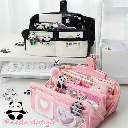 binfenxie Pencil Case Big Transparent Pen Box Cases Cute Bags Lapicera Estuche Escolar Kalemlik Korean Kawaii Organizer Stationery School