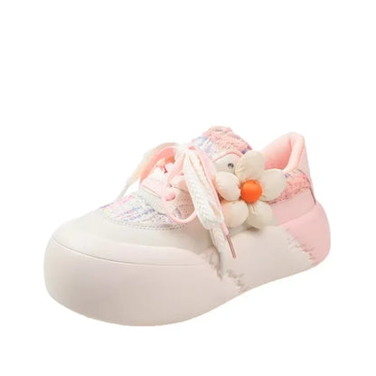 binfenxie  -  New Kawaii Fashion All-match Platform Shoes Sports Style Casual Round Toe Spring Summer Korean Version Sweet Cute Sneakers