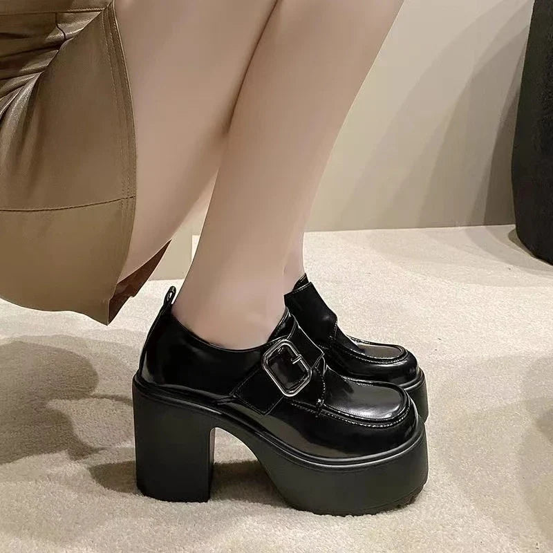 Futurecen  -  Women Platform Mary Janes Lolita Shoes Party Chunky Heels Pumps New Women Shoes Mujer Fashion Summer Oxford Zapatos Q118